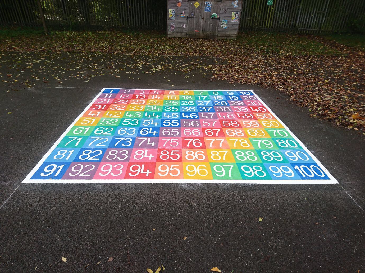 Number grid playground marking