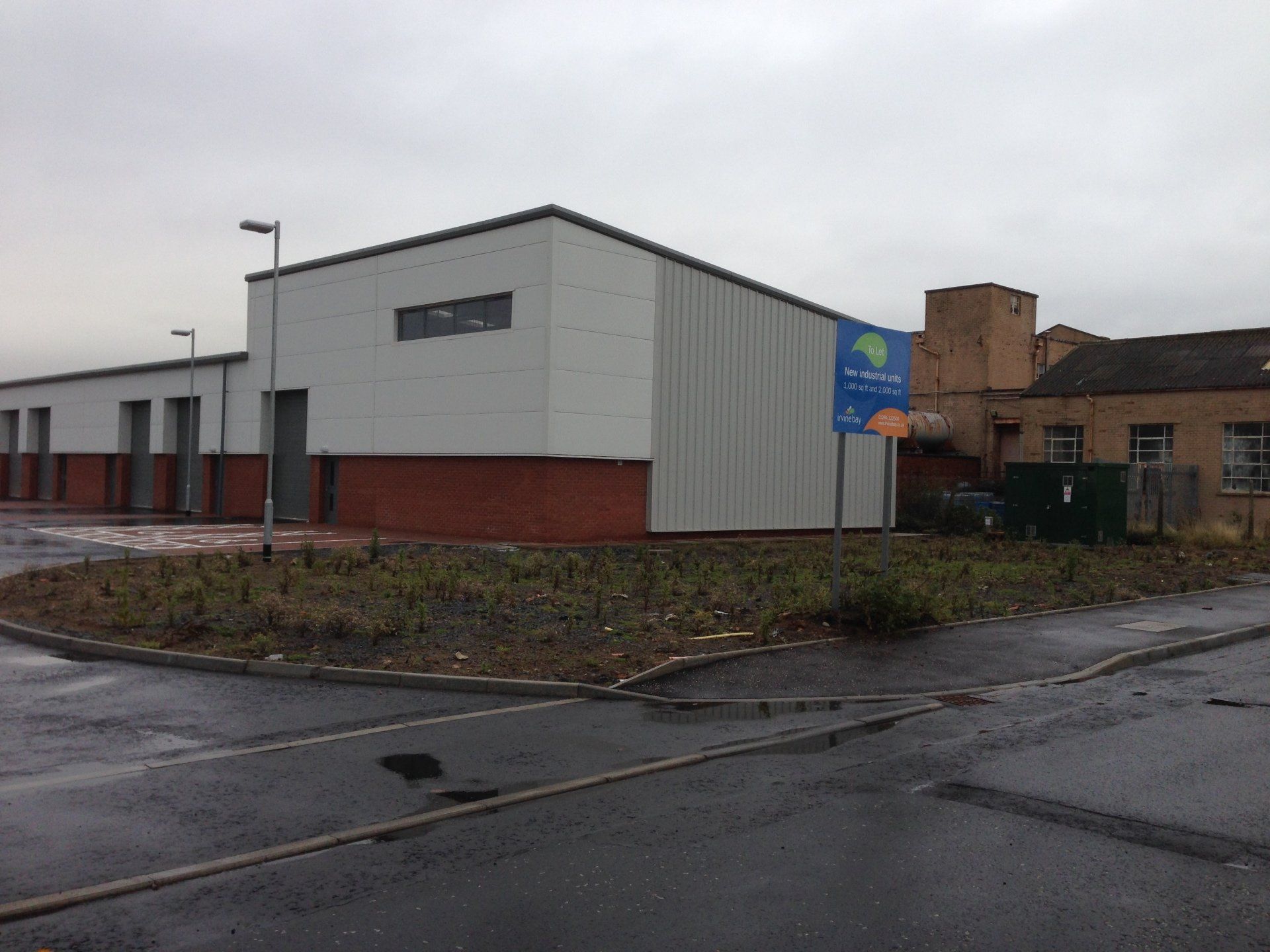 Landscaping to industrial units before