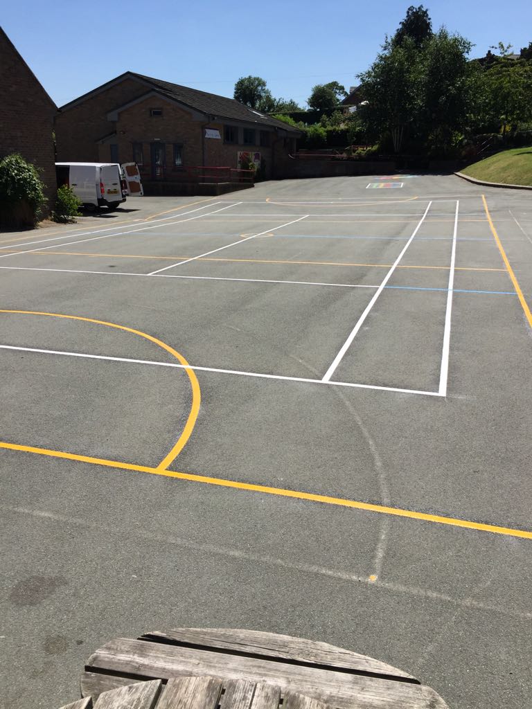 Sports court playground marking