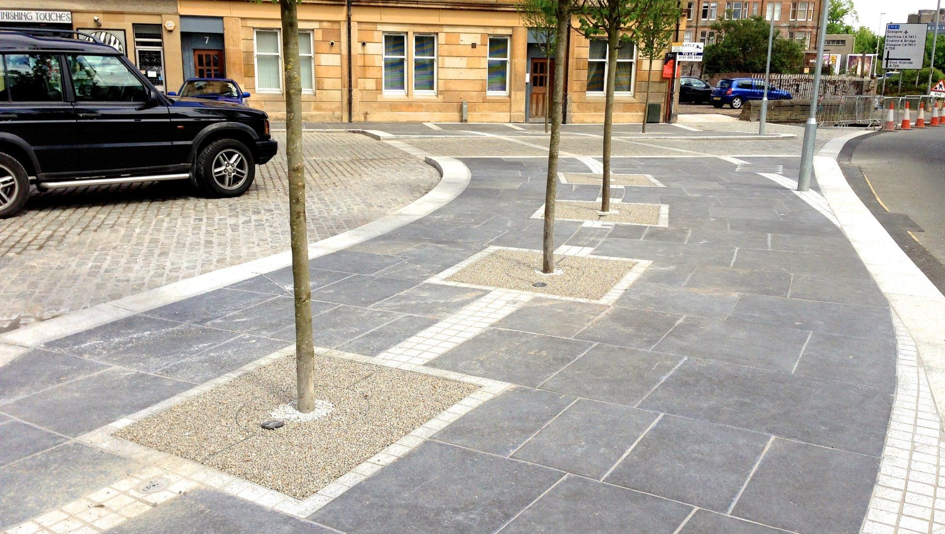 Tree Pits in Ailsa Craig Aggregate