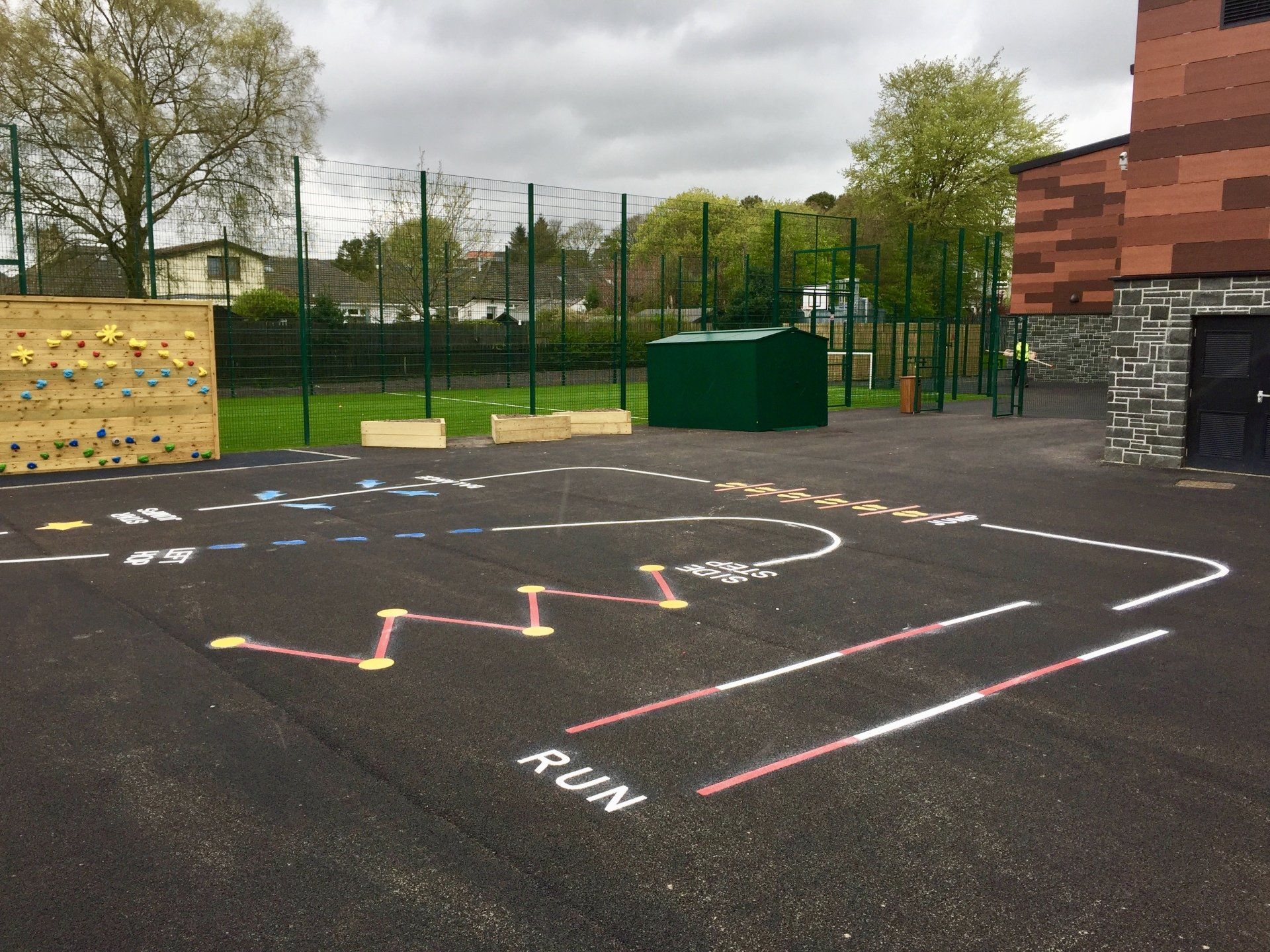 Fitness trim trail playground marking
