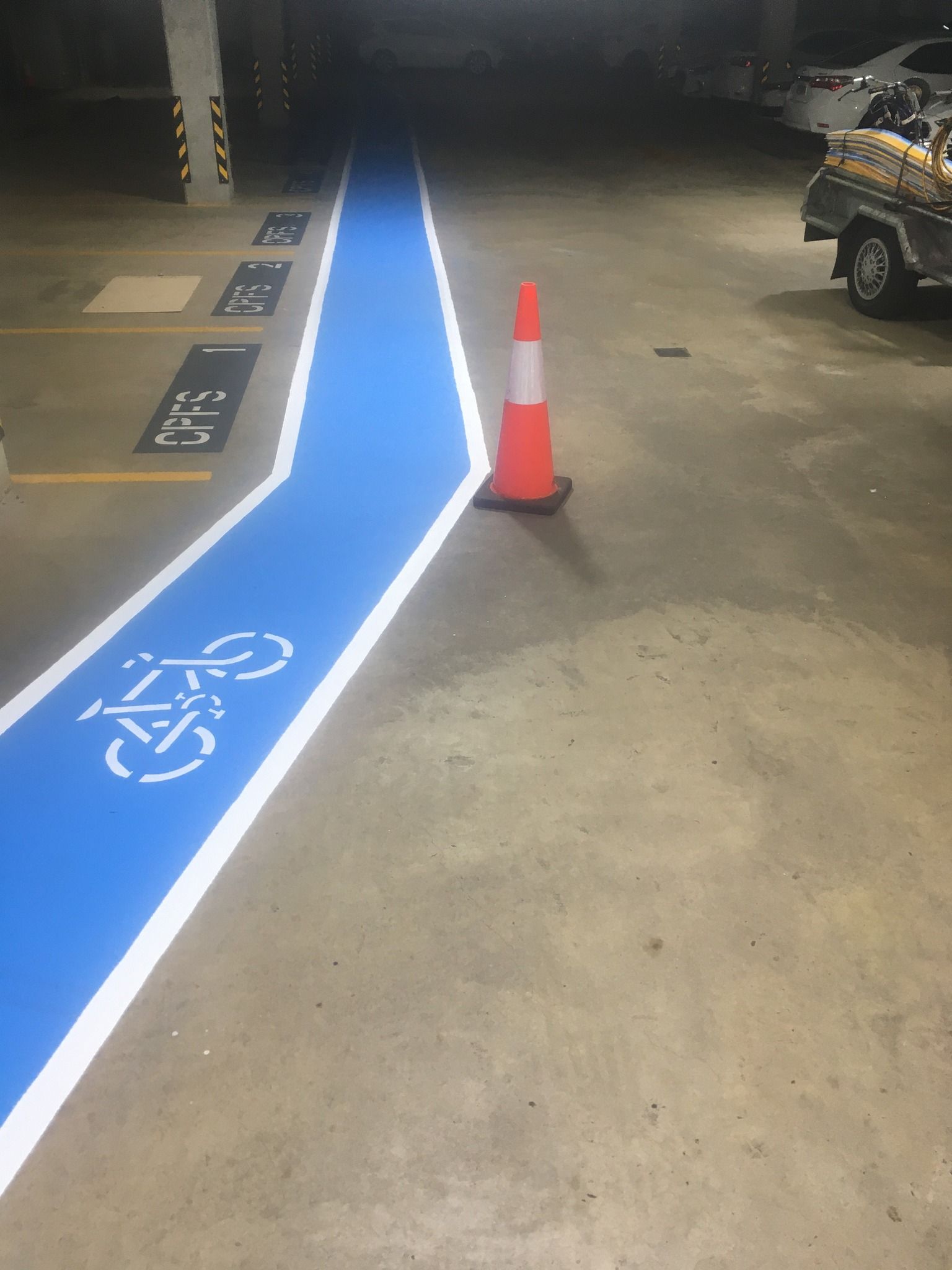 line marking on outdoor track