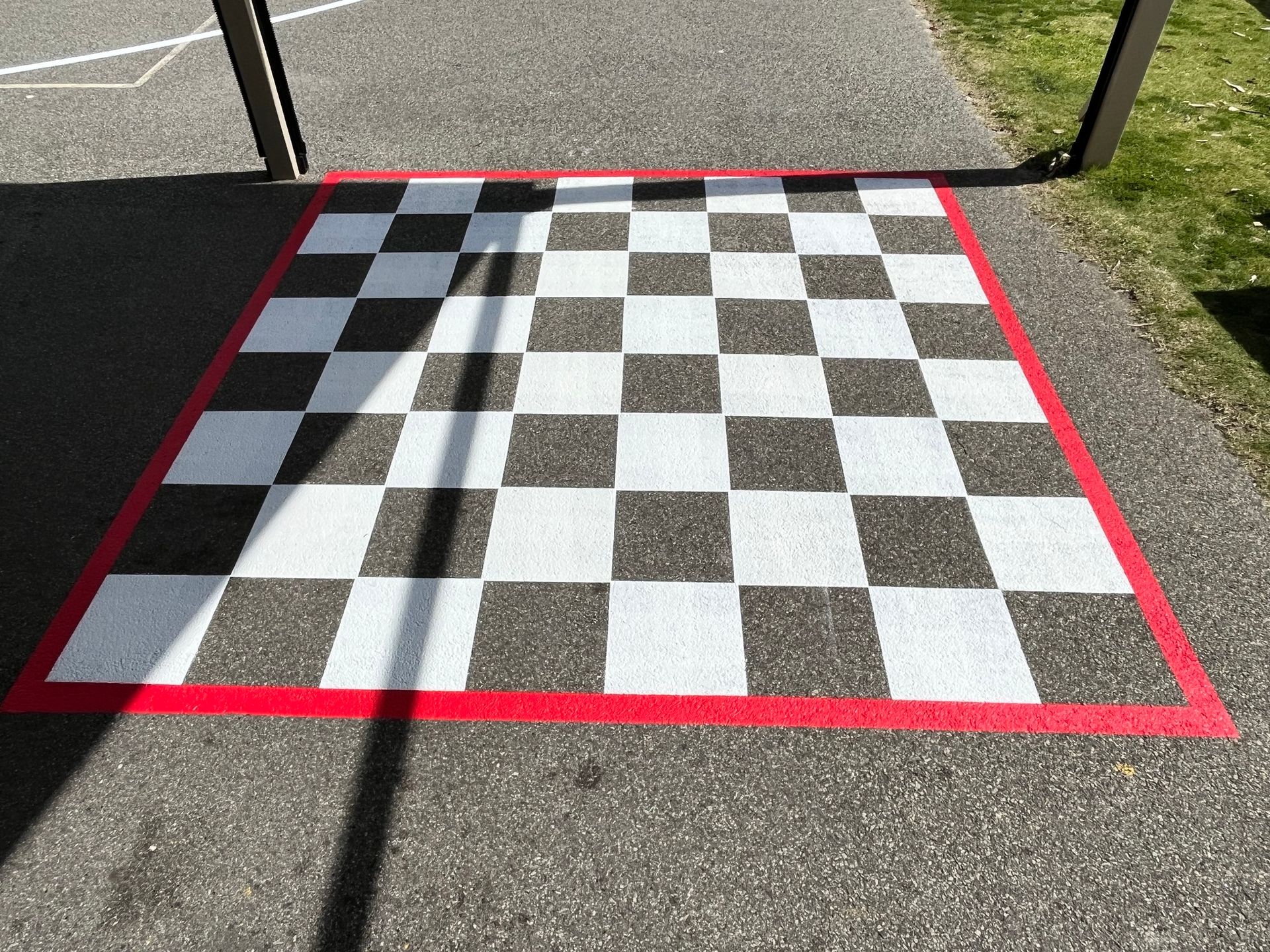 snake painted on school grounds