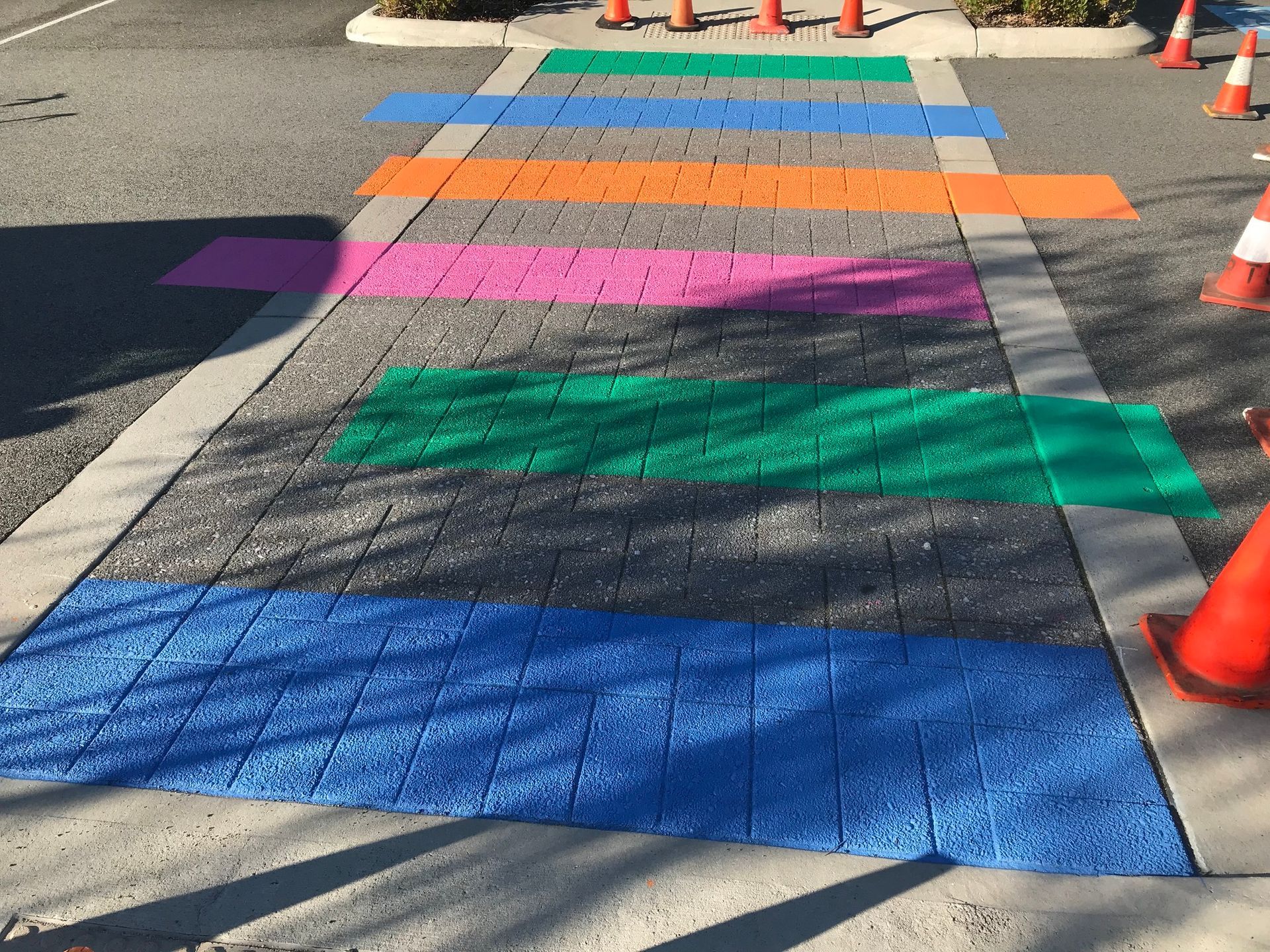 line marking on outdoor basketball court
