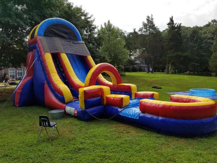 Tri- Color Slide with Pool