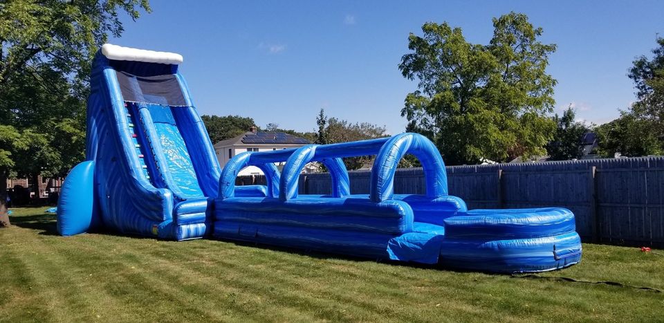 27' Wave Theme Slide w/Slip n' Slide