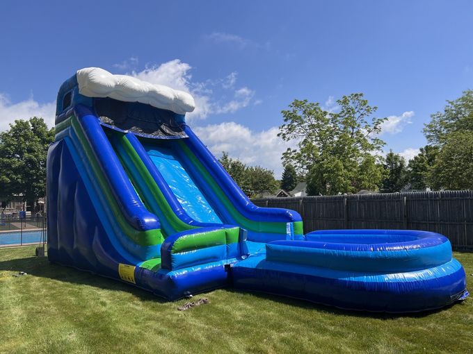 23' Wave Theme Slide with Pool