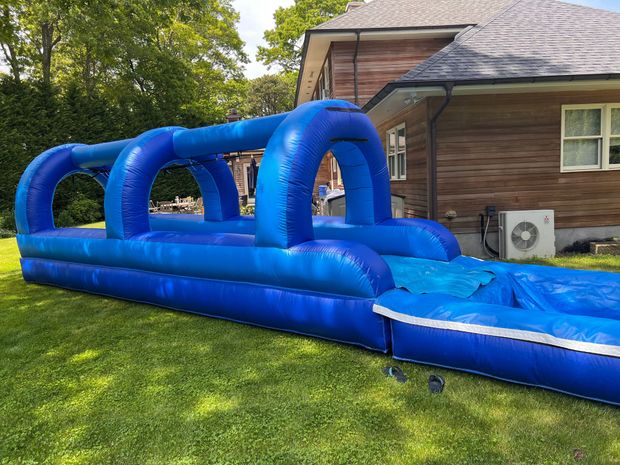 WOW !!! Check out our new Slip n Slide.  Fun for all ages!  The weather is heating up, it is time for a nice cool down.