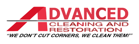 The logo for advanced cleaning solutions llc is red and black