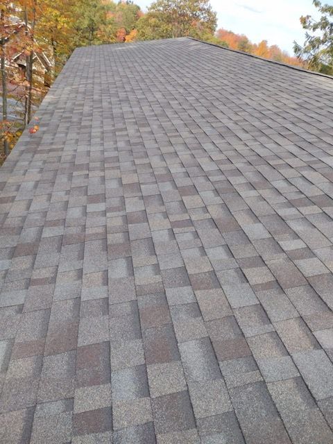 A roof with a lot of shingles on it