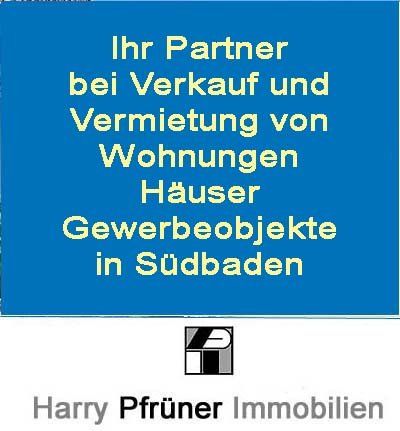 Immobilienanzeige: „Ihr Partner“ in Südbaden für Verkauf/Vermietung von Wohnungen, Häusern und Gewerbeimmobilien. 