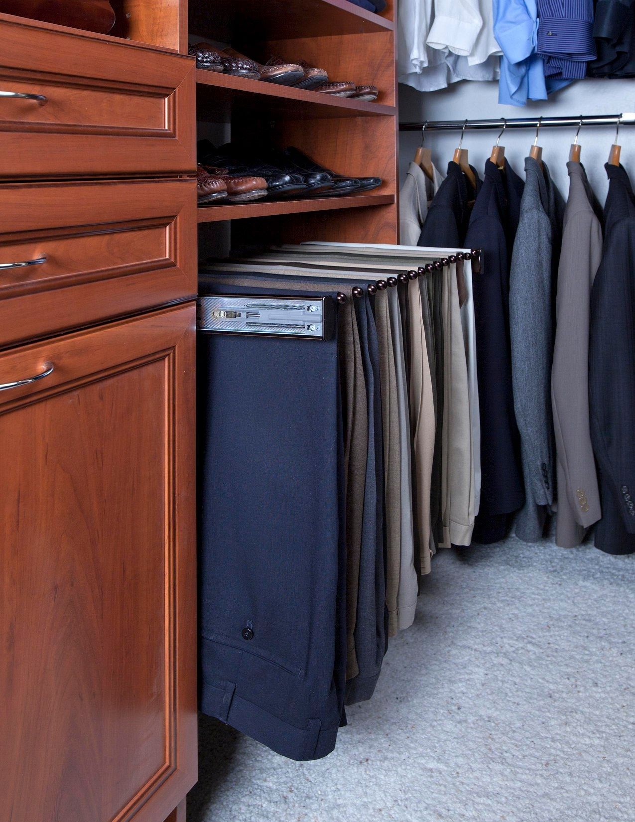 LB Classic Closets Will Give Your Mid-Missouri Home a Premier Closet Space for Hanging Pants.