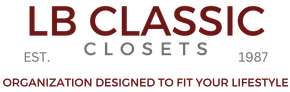 The logo for lb classic closets is designed to fit your lifestyle.