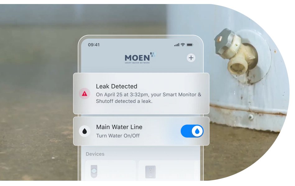 A cell phone is displaying a lock detected message next to a water heater.