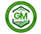 Green logo for GM Land Solutions LLC. Features a green circular border with text, and a stylized green house with "GM" inside.