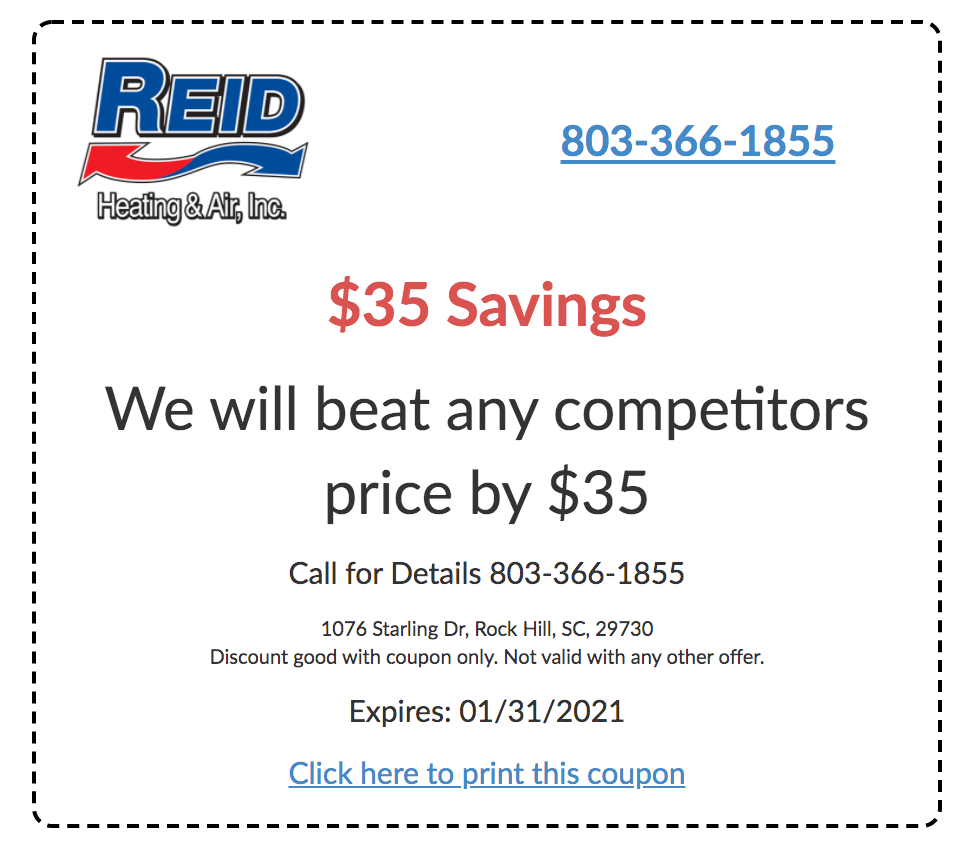 $ 35 savings on heating and air conditioning.