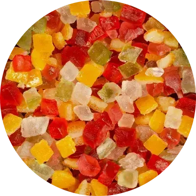 empacotamento de frutas cristalizadas