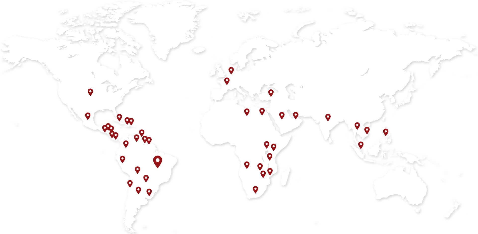 mapa de abrangência global tecnotok
