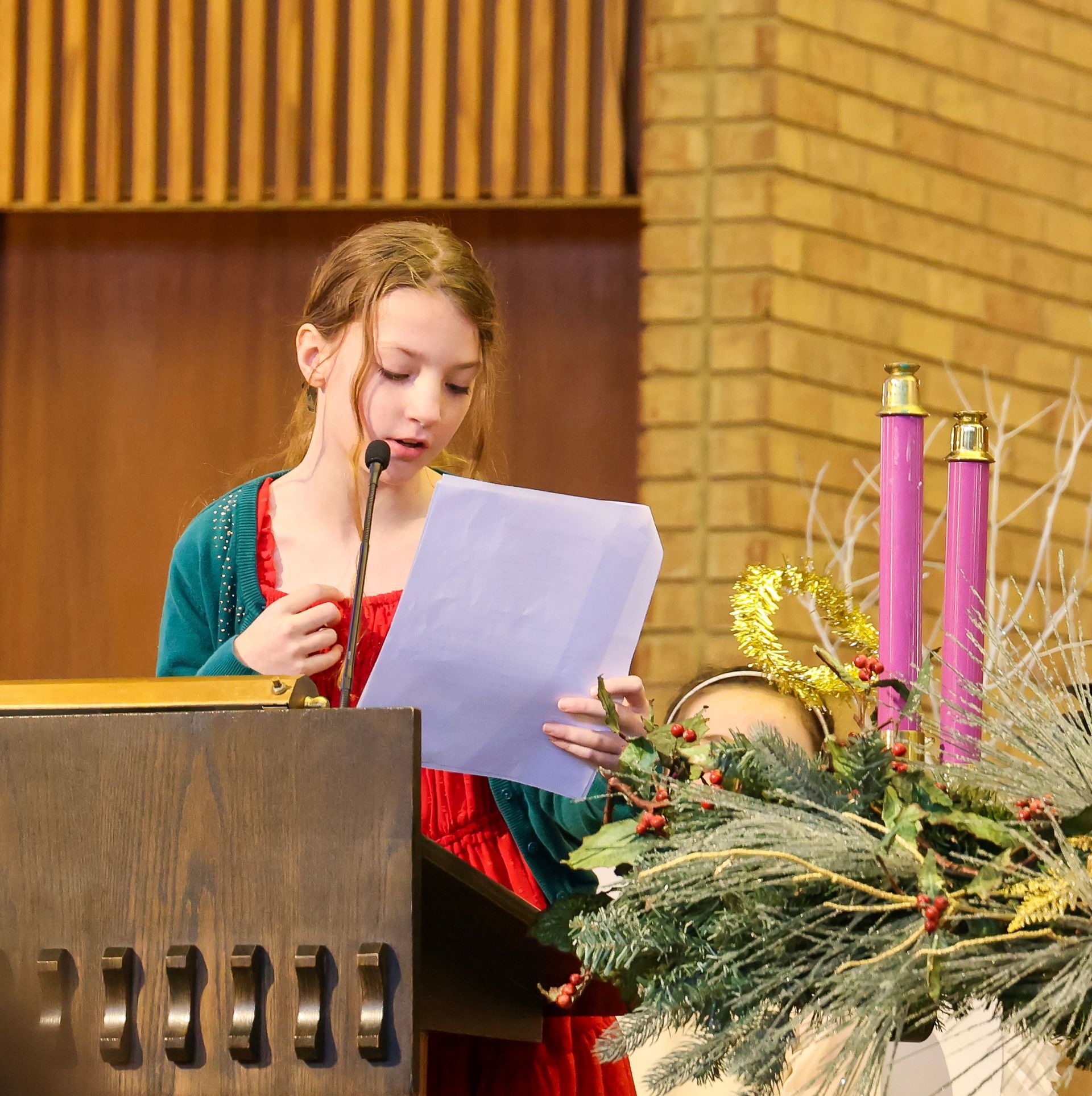 Child reading a passage