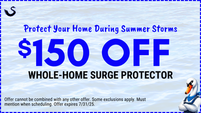 $150 offwhole home surge protector coupon in Mesquite, TX from Swan Electric, Plumbing, Heating & Air