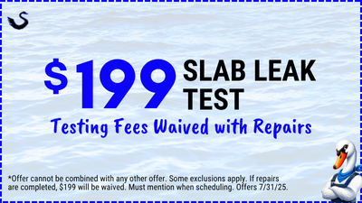 $199 slab leak test coupon in Mesquite, TX from Swan Electric, Plumbing, Heating & Air - fee waived with repairs