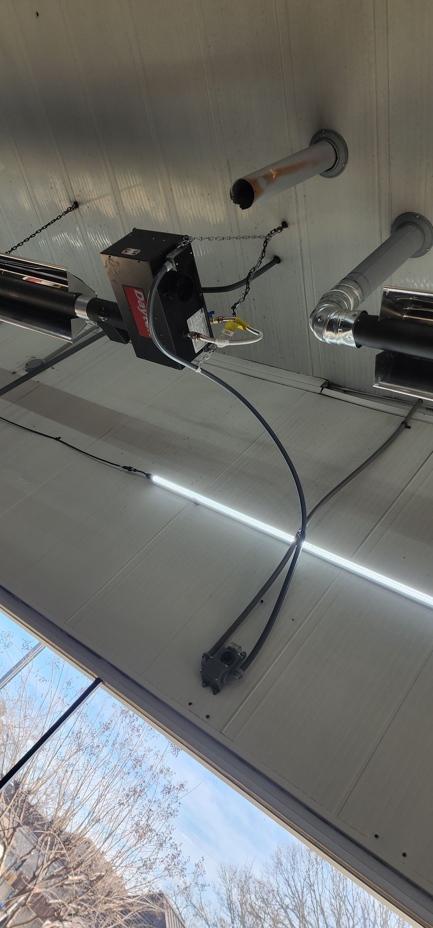 New commercial tube heater unit install