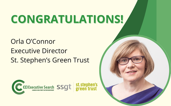 Congratulations to Orla, hired as the new Executive Director at St. Stephen's Green Trust Congratulations to Orla, hired as the new Executive Director at St. Stephen's Green Trust