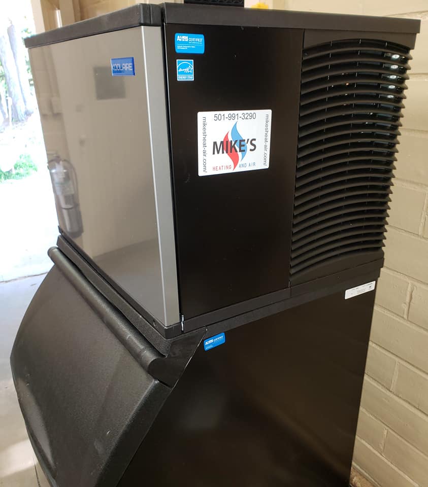 A mike 's ice machine is stacked on top of each other