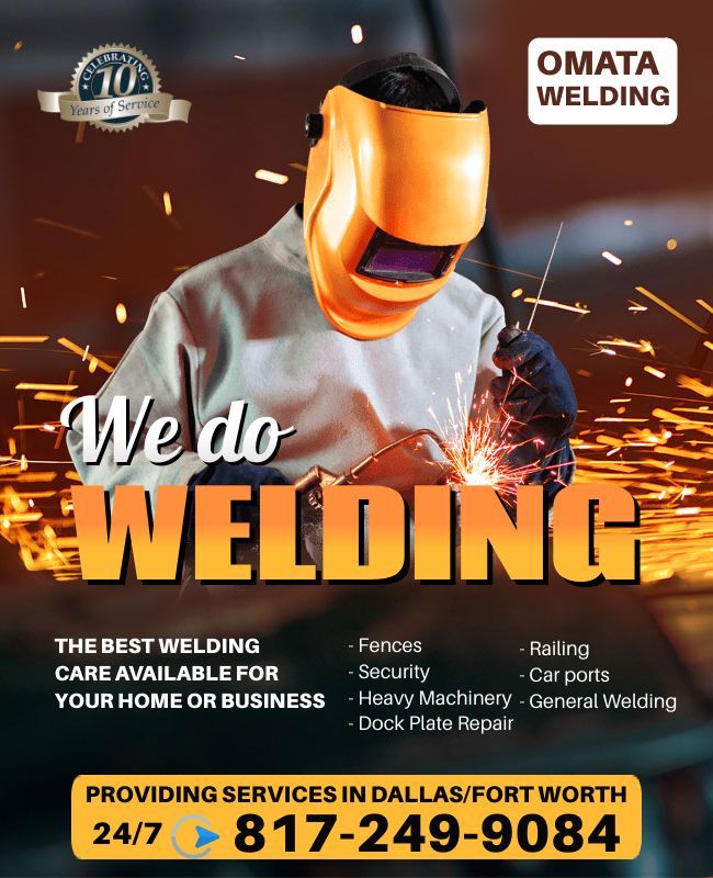 Welding Service Graphic Design Ad Design/Flyer for contractor in Fort Worth, Texas