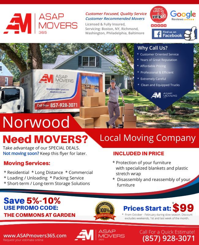 Moving Service Graphic Design Ad Design/Flyer for contractor in Boston, Massachusetts
