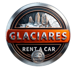 Logotipo: Montañas naranjas sobre un letrero naranja y negro que dice