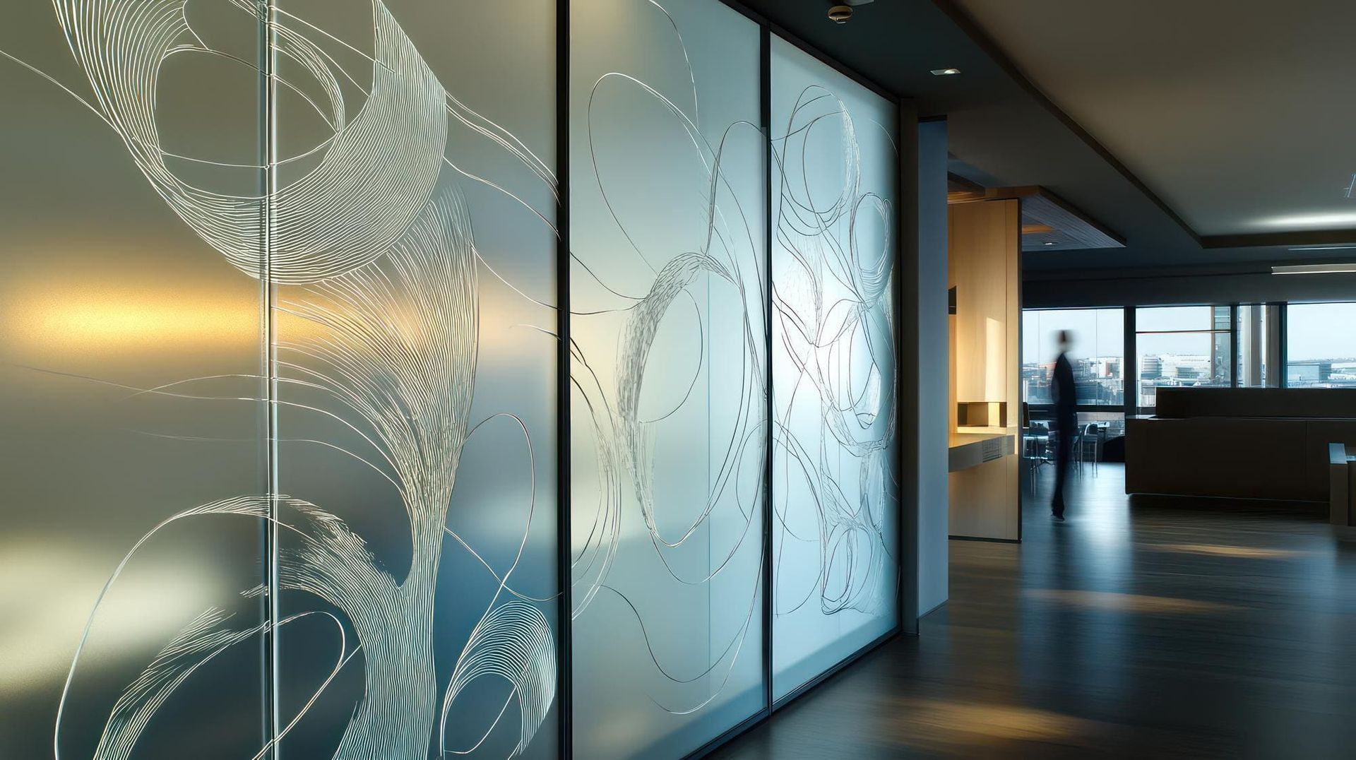 decorative window film for open floor plans