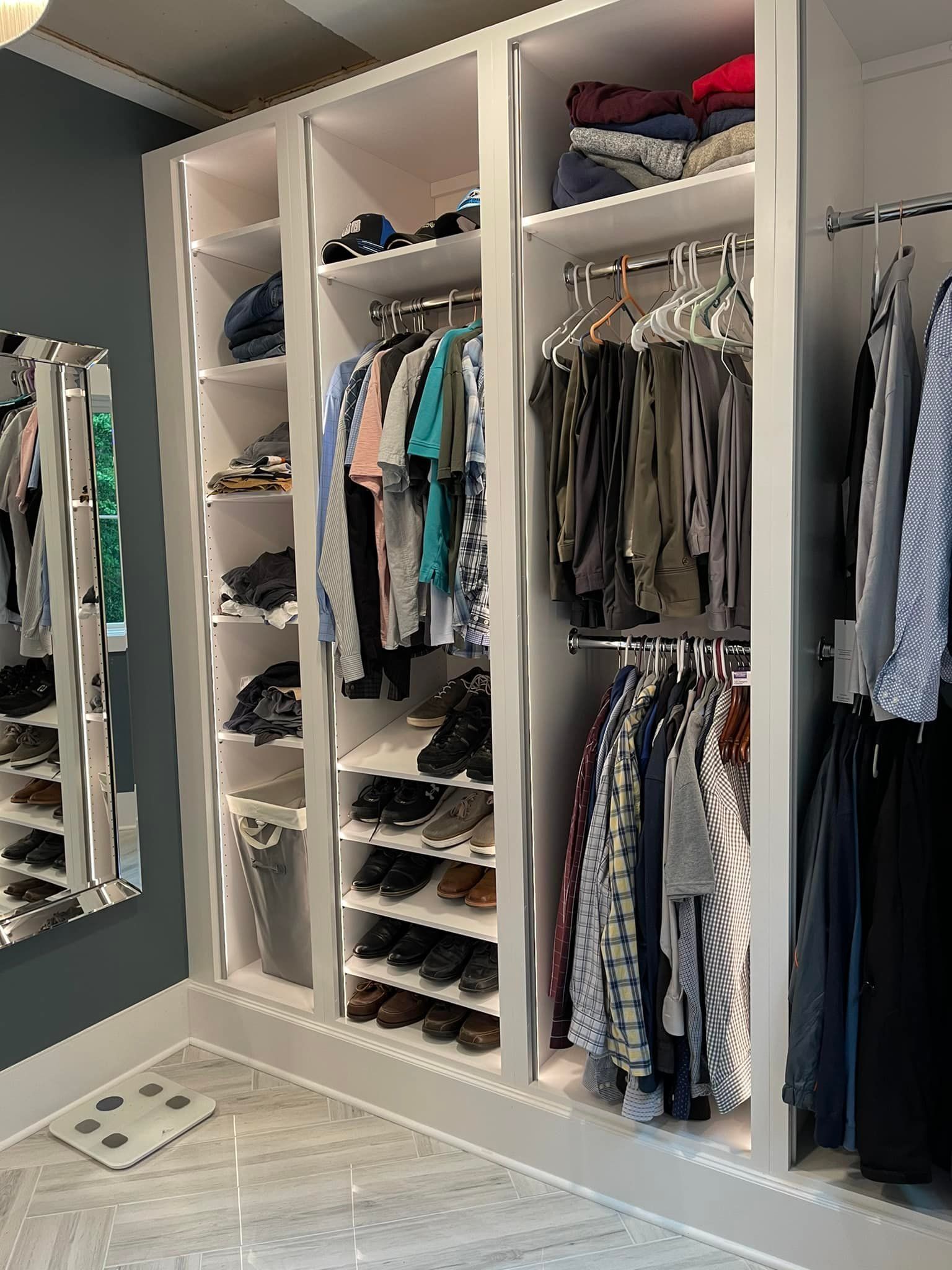built in closets organizer