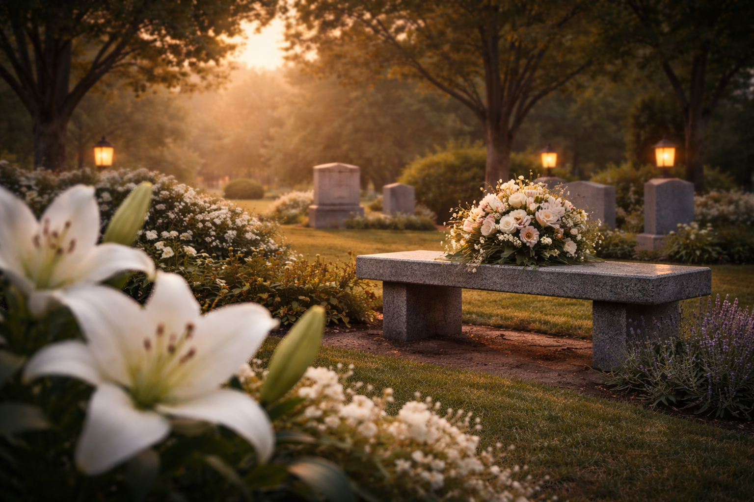 Serene sunset at the park in Hayden, ID