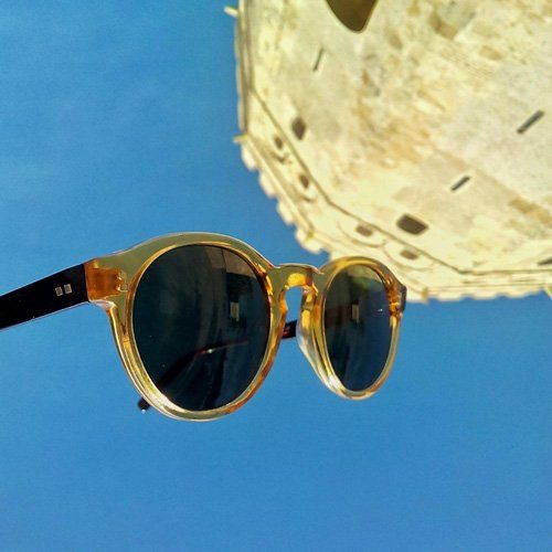 montatura da sole bicolore