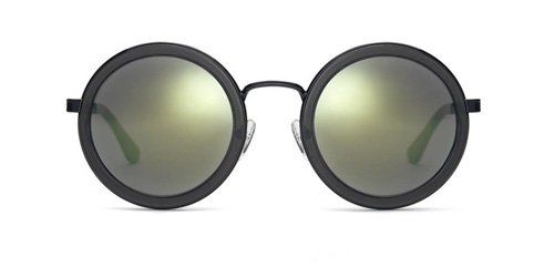 occhiali da sole lenti scure tonde