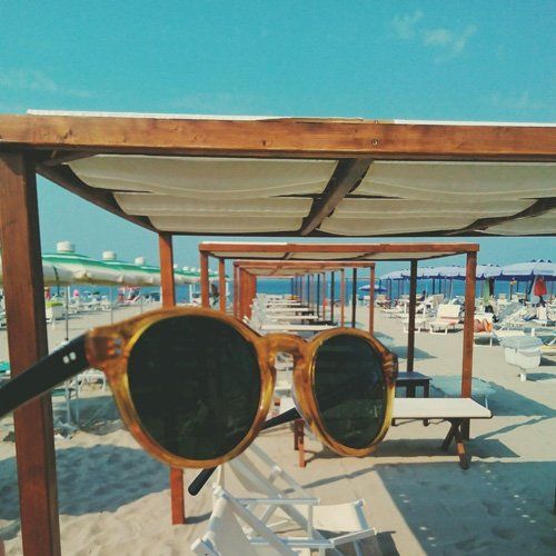 occhiali da sole bicolor