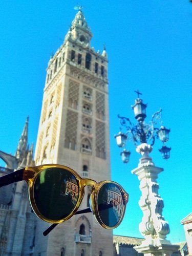 montatura da sole da donna bicolore