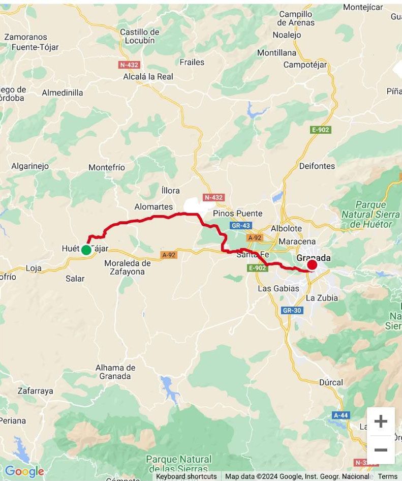 A map of a country with a red line going through it