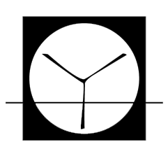 Black square logo with a white circle and three black spokes, like a stylized wind turbine or propeller.