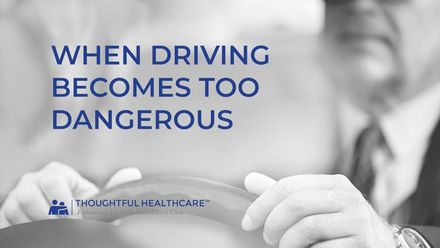 video thumbnail for when driving becomes too dangerous with close up of hands on steering wheel