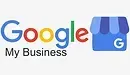 A google my business logo with a picture of a store.