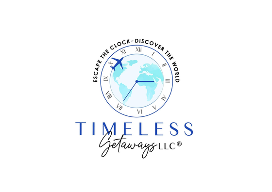 A logo for a company called timeless getaway llc®
