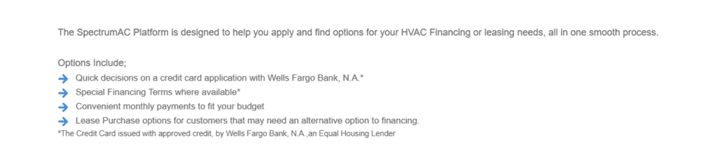 financing options