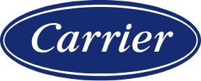 Carrier logo: white script on a blue oval with a white border.