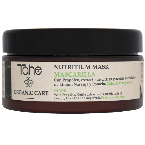 Un frasco de mascarilla nutritiva orgánica Tahe con propóleo, extracto de 