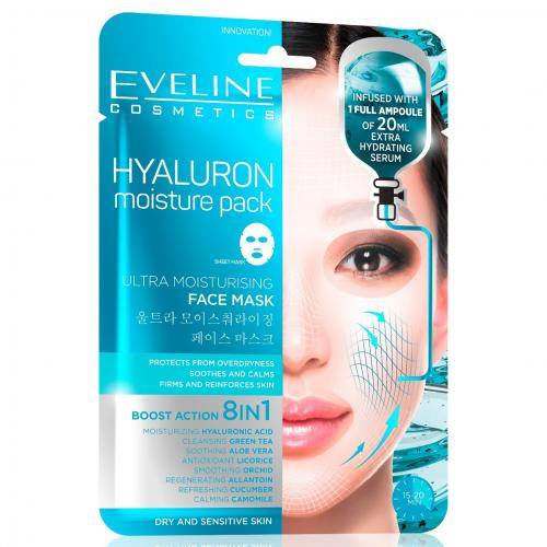 Mascarilla facial ultrahidratante Eveline Hyaluron Moisture Pack