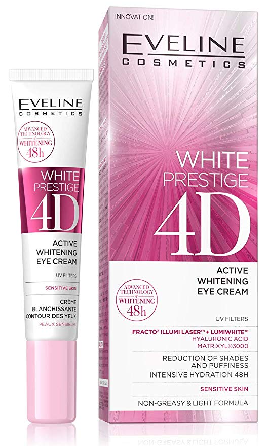 Crema blanqueadora para ojos Eveline Cosmetics White Prestige 4D Active