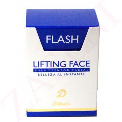 Un cuadro azul y blanco que dice flash lifting face