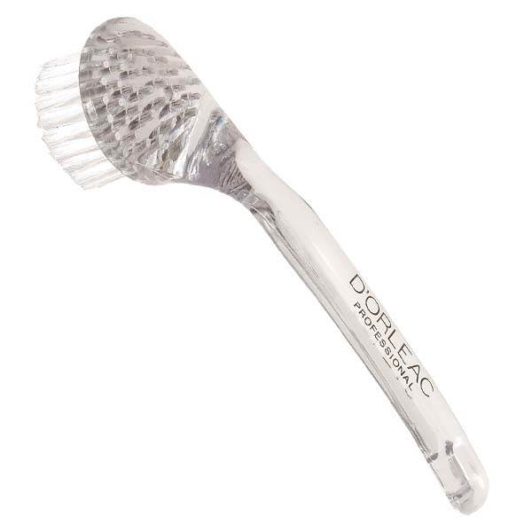 Un cepillo con un mango transparente que dice Dorleac Professional.